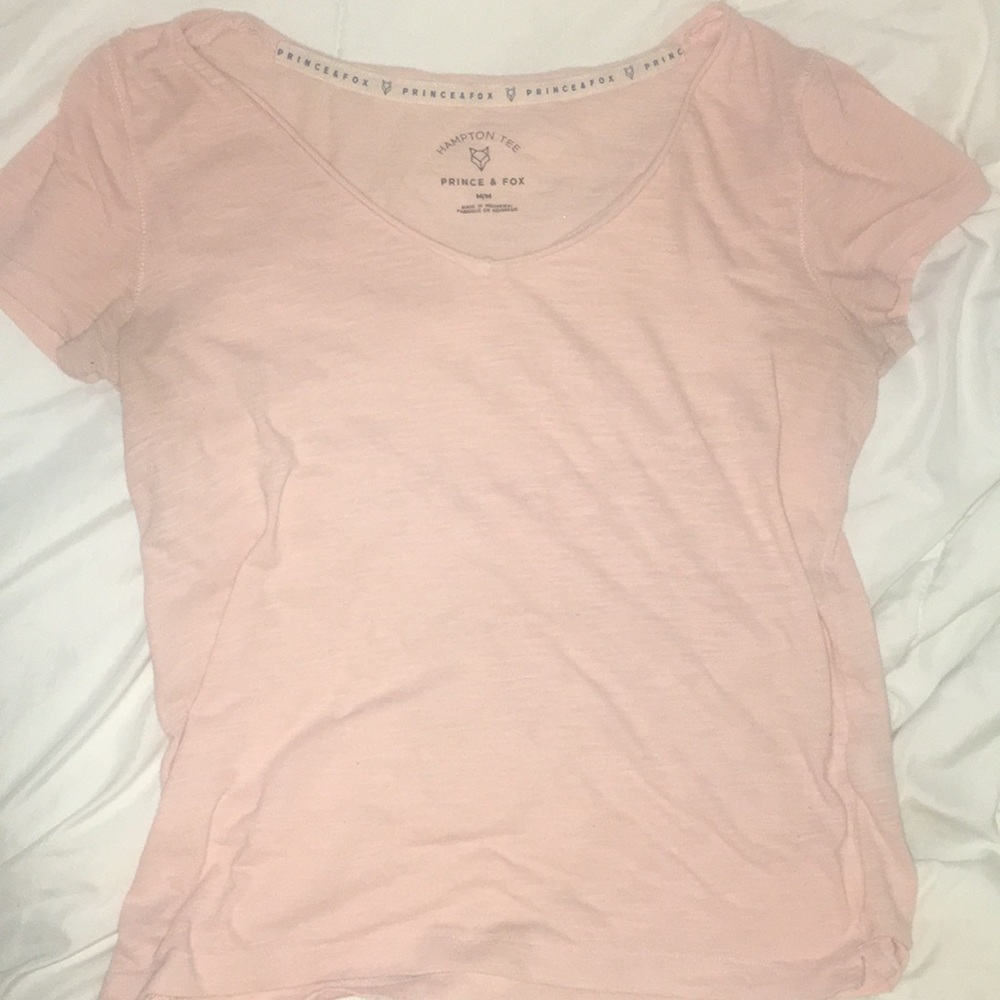 nude pink T-shirt